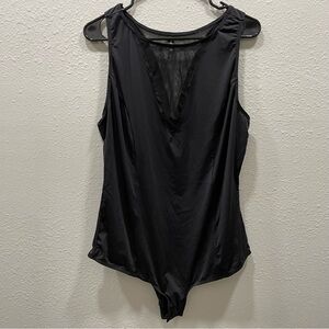 Torrid Black Mesh Tank Top Sleeveless Bodysuit V-Neck Women's Size 3 XL